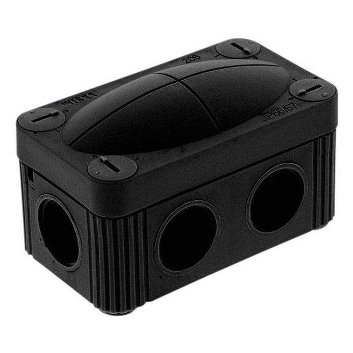 Wiska Combi 206/5 Weatherproof Outdoor Junction Box Black IP66