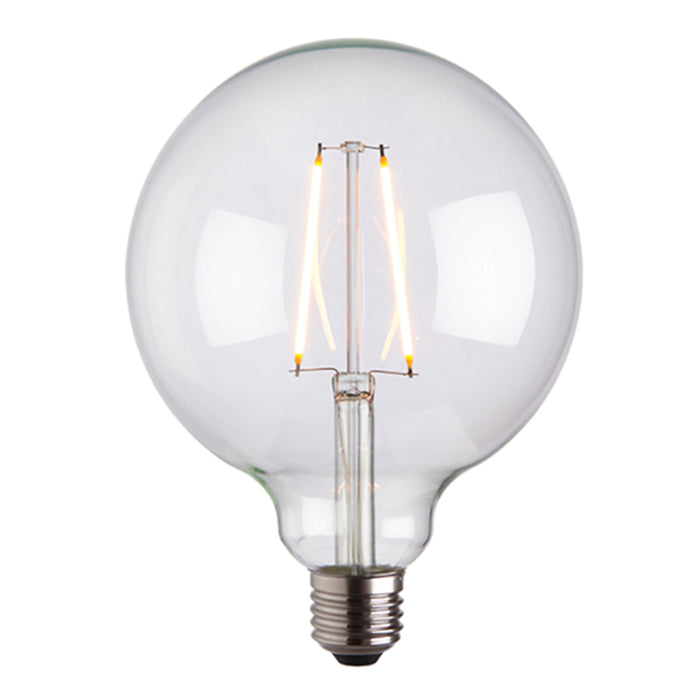Endon E27 Clear Glass LED Filament Globe Light Bulb 125mm dia 77110