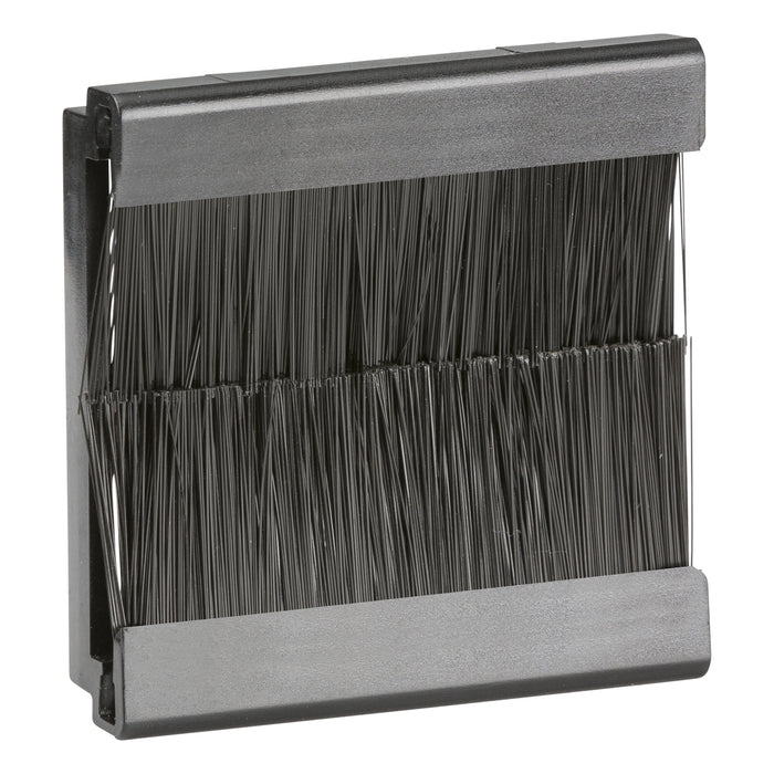 Single Brush Module Block Black 2 Gang Single Brush Module Cable Entry — Masterlec