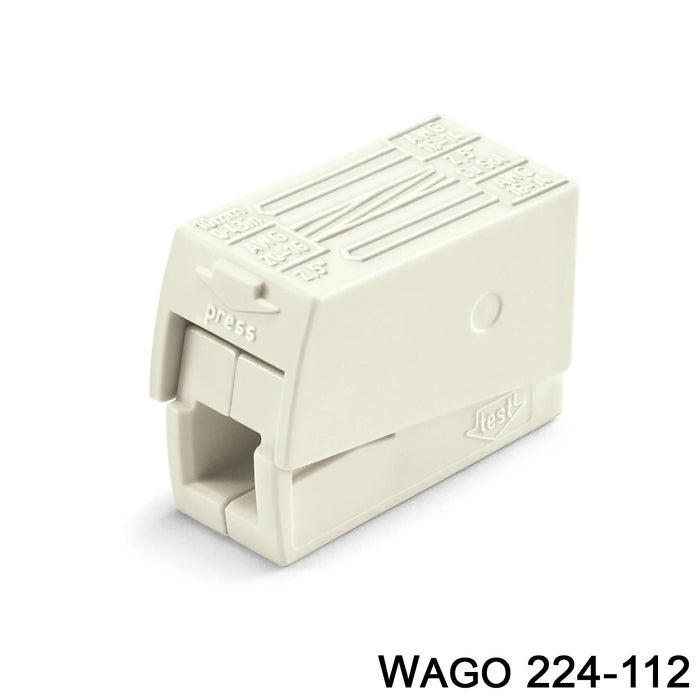 Wago 224-112 Lightning Connector For Solid And Fine Stranded Conductors
