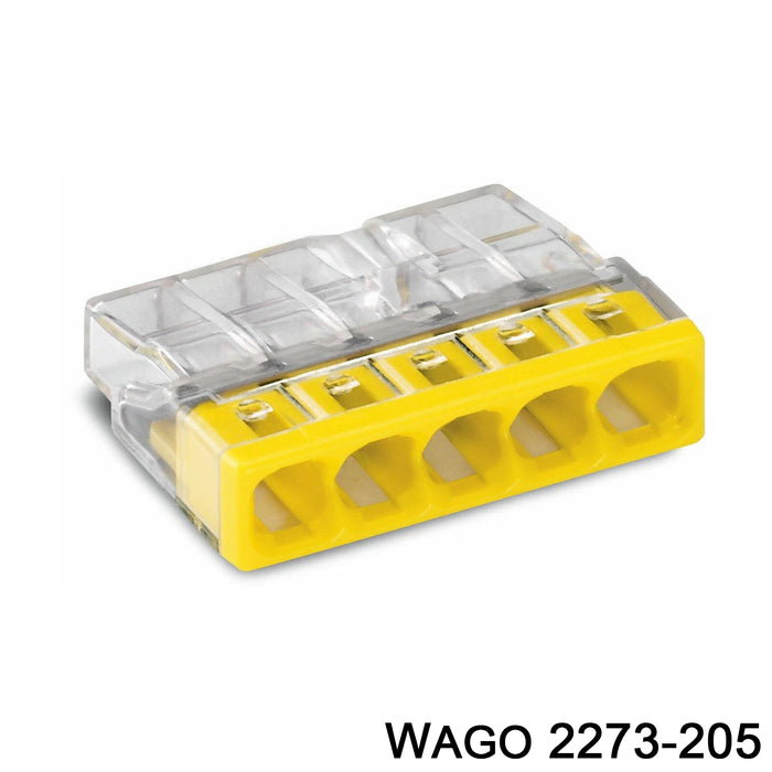 Wago 2273-205 Compact Splicing Connector For Junction Boxes 5 Way