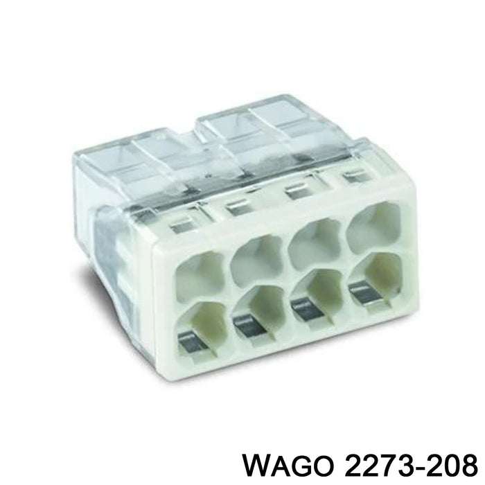 Wago 2273-208 Compact Splicing Connector For Junction Boxes 8 Way