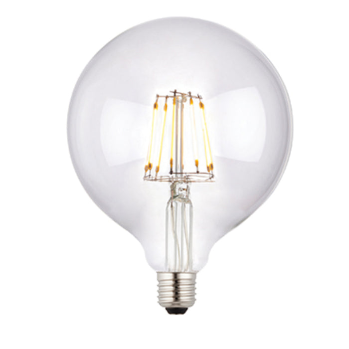 Endon E27 Clear Glass LED Filament Globe Light Bulb 125mm dia 93024