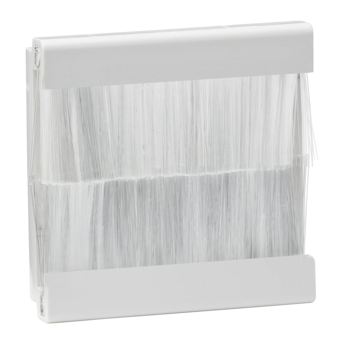Single Brush Module Block White 2 Gang Single Brush Module Cable Entry — Masterlec