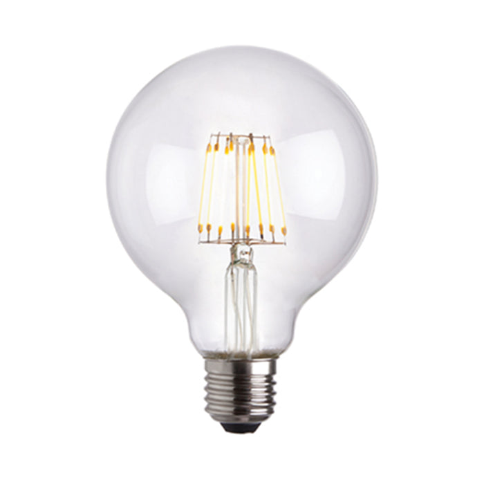 Endon E27 Clear Glass LED Filament Globe Light Bulb 95mm dia 93023