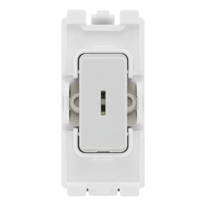 BG R30KY White 20 Amp Double Pole Secret Key Switch Appliance Grid Switch