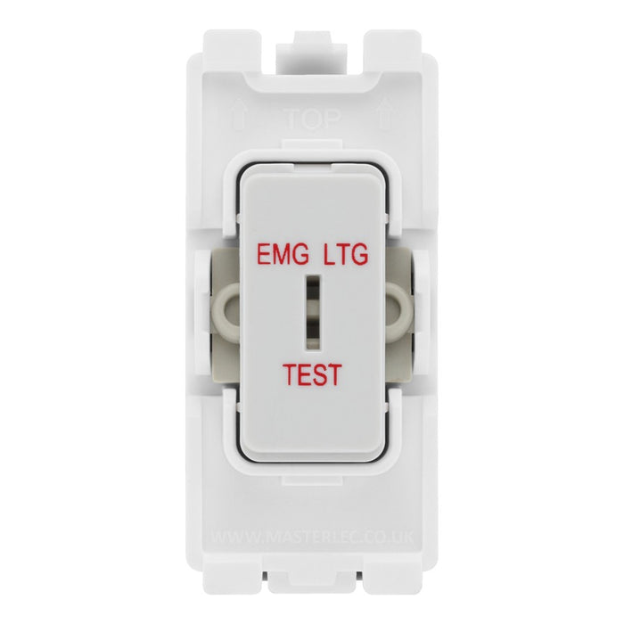 BG R12EL White 2 Way Single Pole Emergency Light Test Secret Key 20 Amp Grid Switch