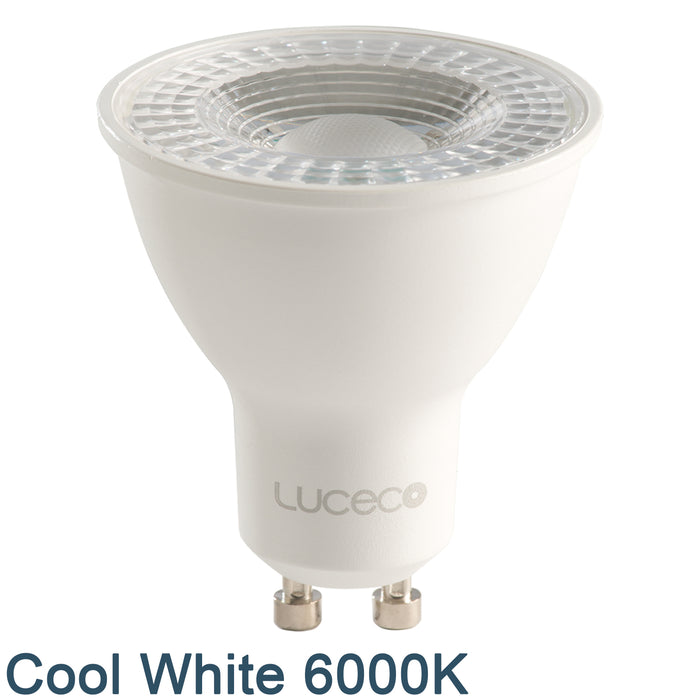 Luceco LGDC5W37P GU10 5W Cool White 6000K LED Dimmable Bulb