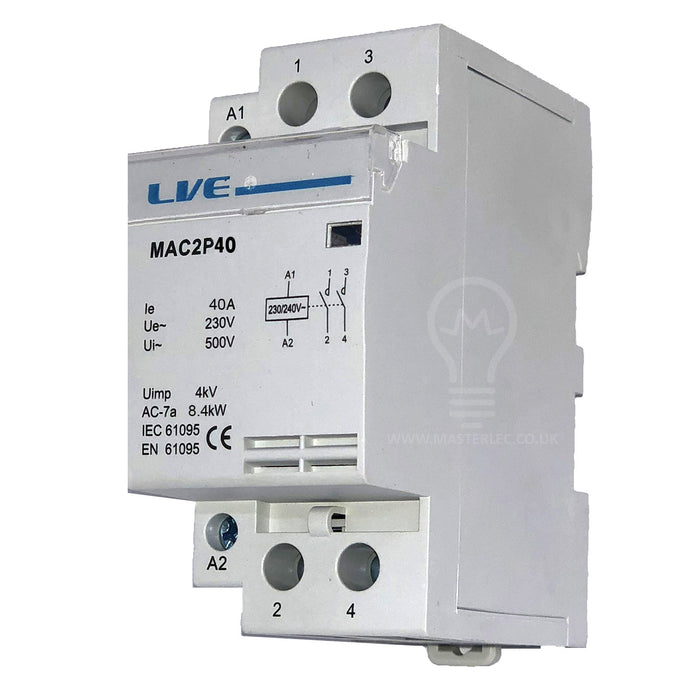 Live Electrical MAC2P40 40 Amp 2 Pole Contactor