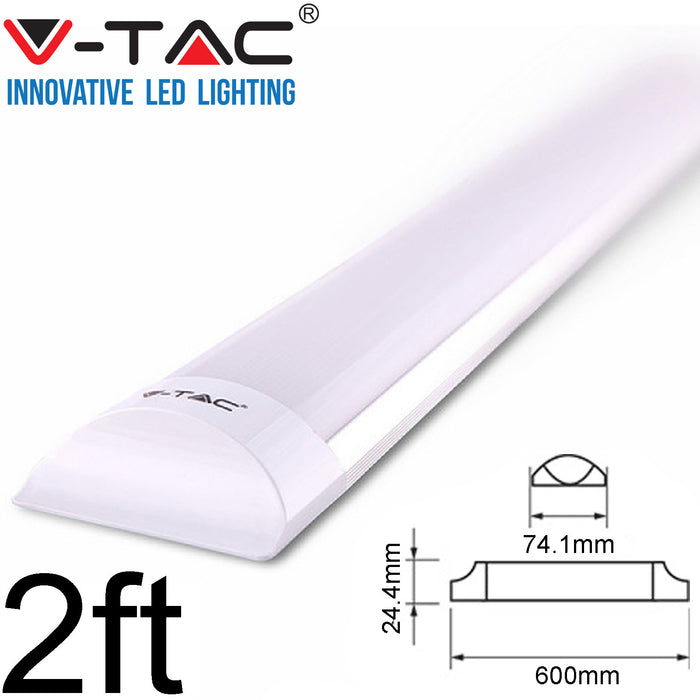 2ft V-TAC 20W LED Batten Tube Light Slim Fitting White 6400K 664 VT-8-20