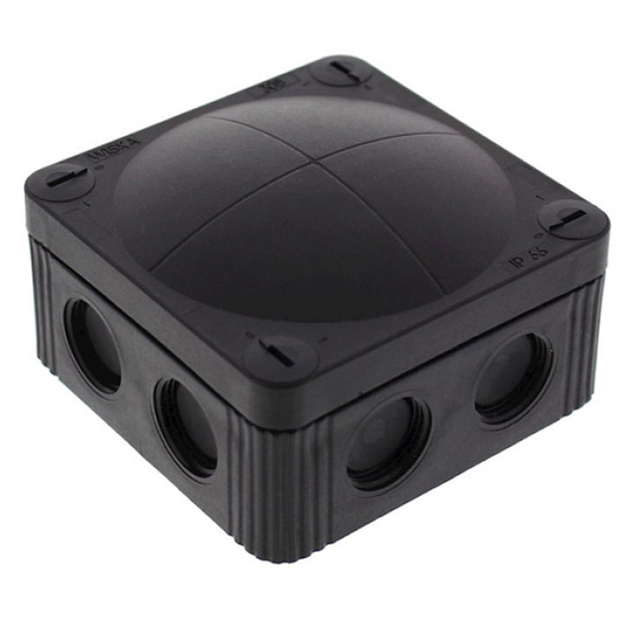 Wiska Combi 308/5 Weatherproof Outdoor Junction Box Black IP66