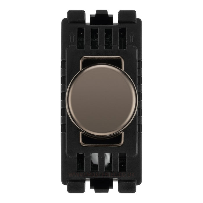 BG RBNDTR Black Nickel Single Trailing Edge Dimmer Module Grid Light Switch