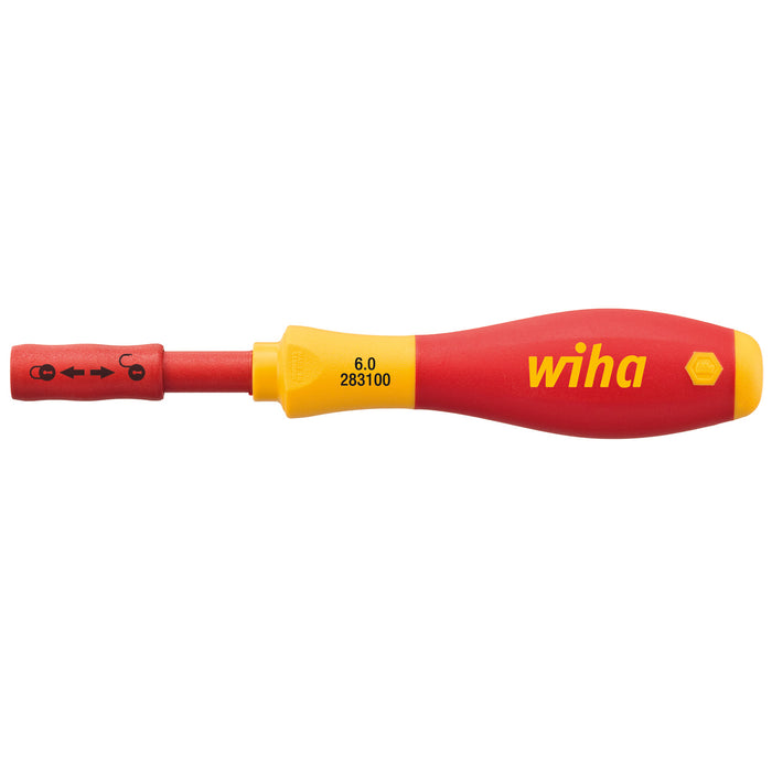 Wiha 34577 SoftFinish slimVario Screwdriver With Lock Bit Holder For slimBits VDE