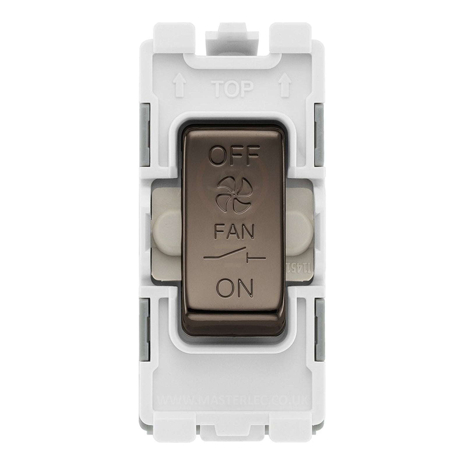 BG RBN15 Black Nickel 3 Pole Fan Isolator Grid Switch — Masterlec