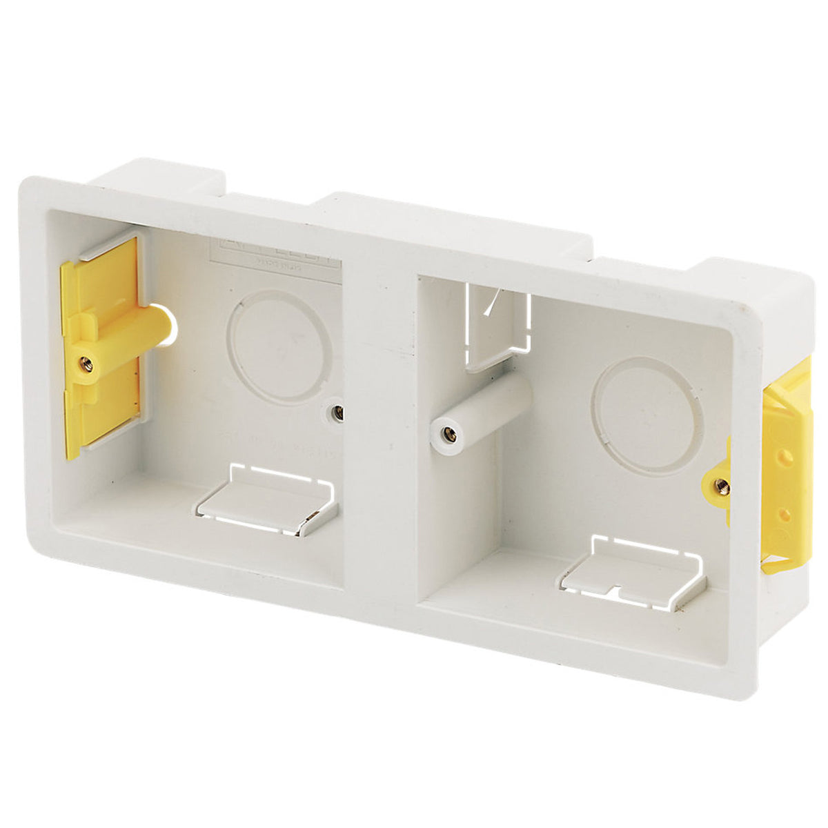 Round Rast Fix Box Appleby SB637 1 + 1 Gang 35mm Dual Dry Lining Fast Fix Box Plasterboar ...