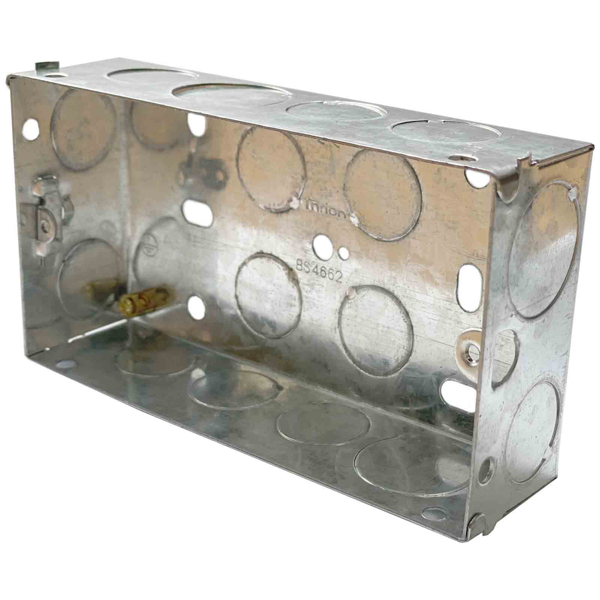 All Module Metal Back Box 35mm 2 Gang Double Galvanised Steel Metal Back Box BG HGS05 — Masterlec