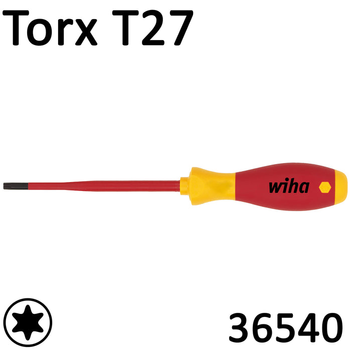 Wiha VDE slimFix Screwdriver SoftFinish Torx T27 36540