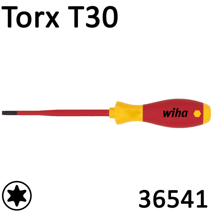 Wiha VDE slimFix Screwdriver SoftFinish Torx T30 36541