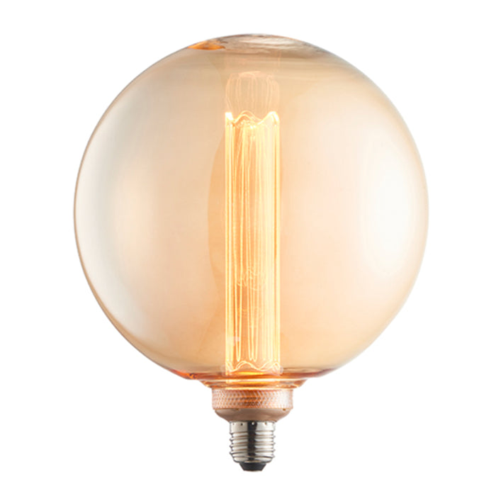 Endon Globe E27 Amber Tinted Glass Light Bulb LED 200mm Dia 80169