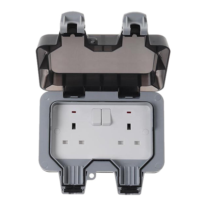BG Weatherproof Outdoor 13A 2 Gang Twin Switched Double Socket IP66 Outside WP22