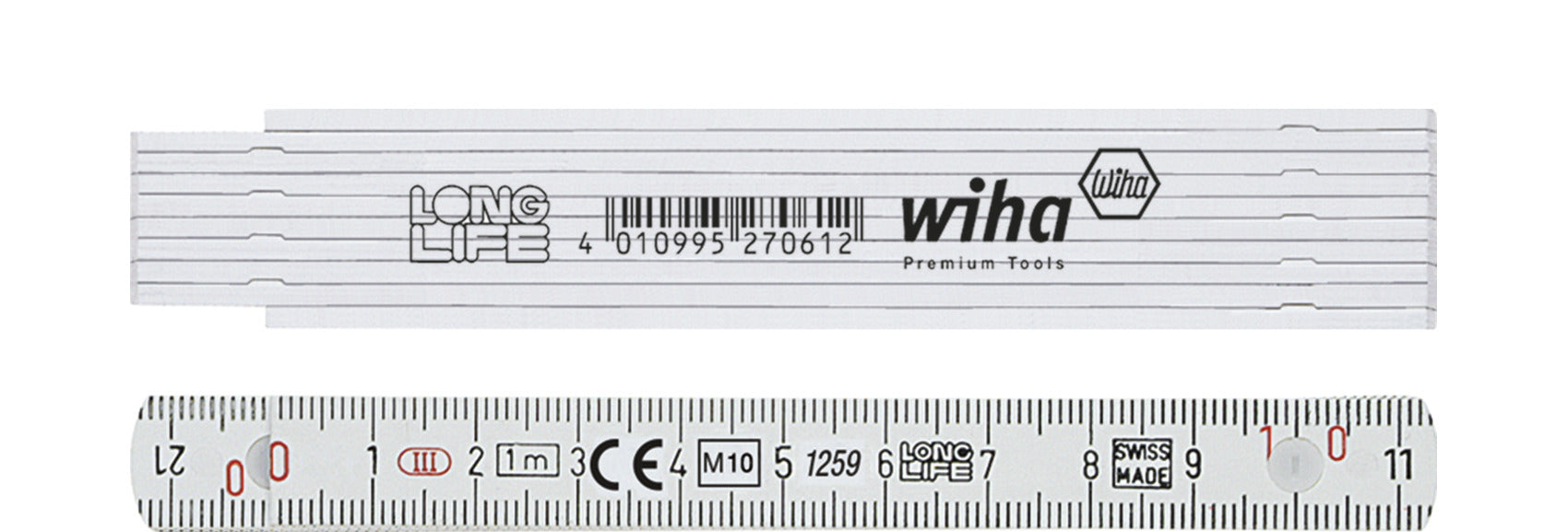 Wiha 27061 Folding Ruler 1m Yellow Metric Plastic Longlife — Masterlec