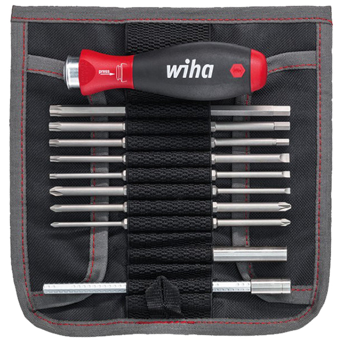 Wiha 41223 Practical Bit Set For Mounting And Construction 19 Piece In Case