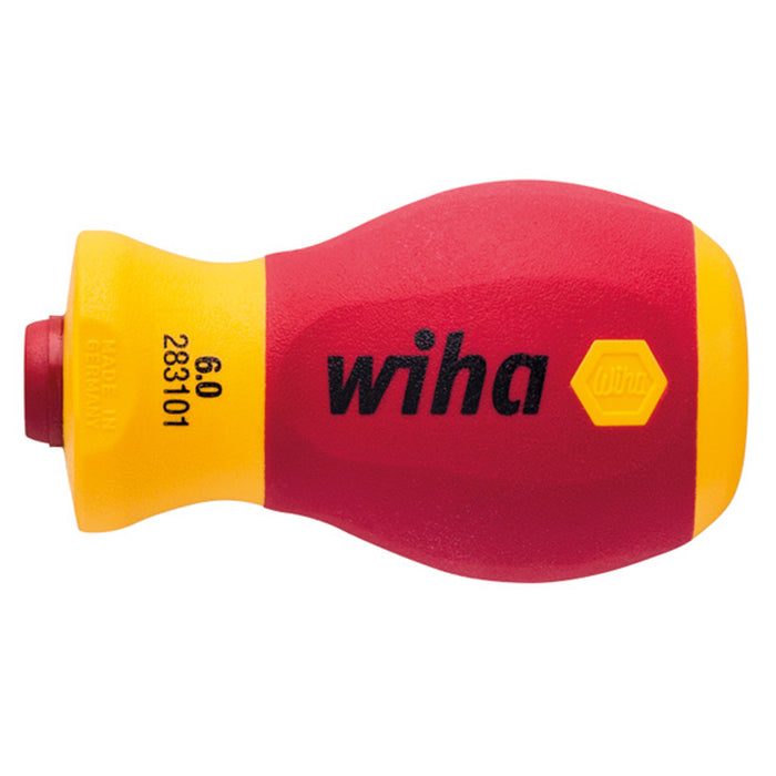 Wiha 41229 SoftFinish Stubby Screwdriver Handle Only Use With slimBits VDE
