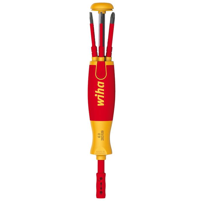 Wiha 41235 Screwdriver With Bit Magazine Holder LiftUp 6 slimBits Included VDE