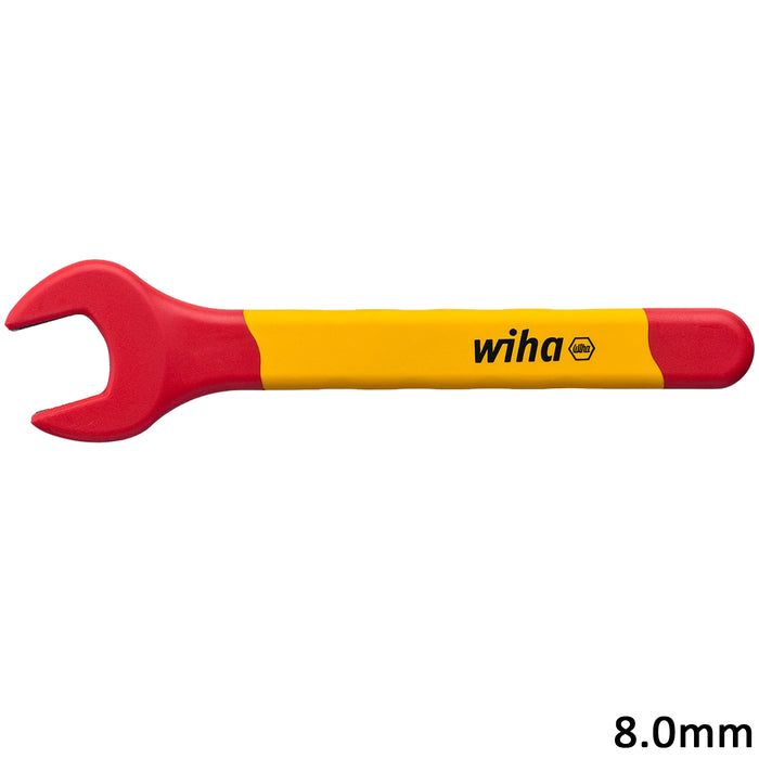 Wiha 43028 Single Insulated Open-End Hex 8mm Spanner VDE