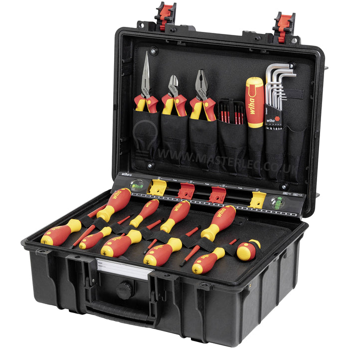 Wiha 45257 VDE 39 Piece Tool Case Electricians Apprentice Starter Tool Kit Set