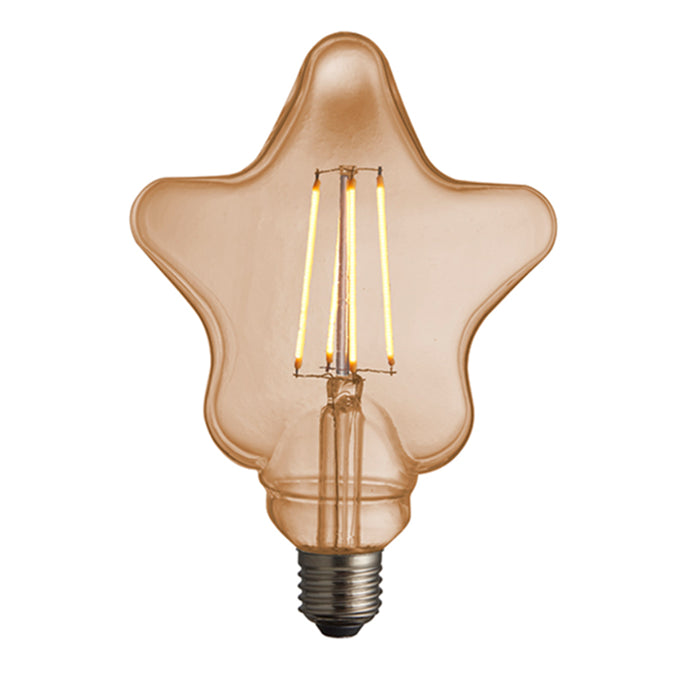Endon Star E27 Amber Tinted Glass Light Bulb LED Filament 94503