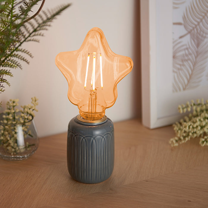 Endon Star E27 Amber Tinted Glass Light Bulb LED Filament 94503