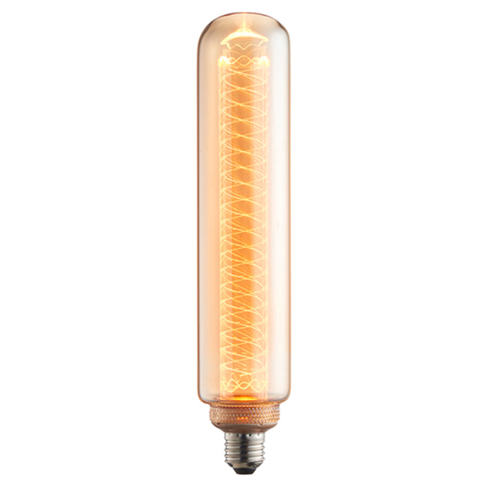 Endon Tube E27 Amber Tinted Glass Light Bulb LED 80166