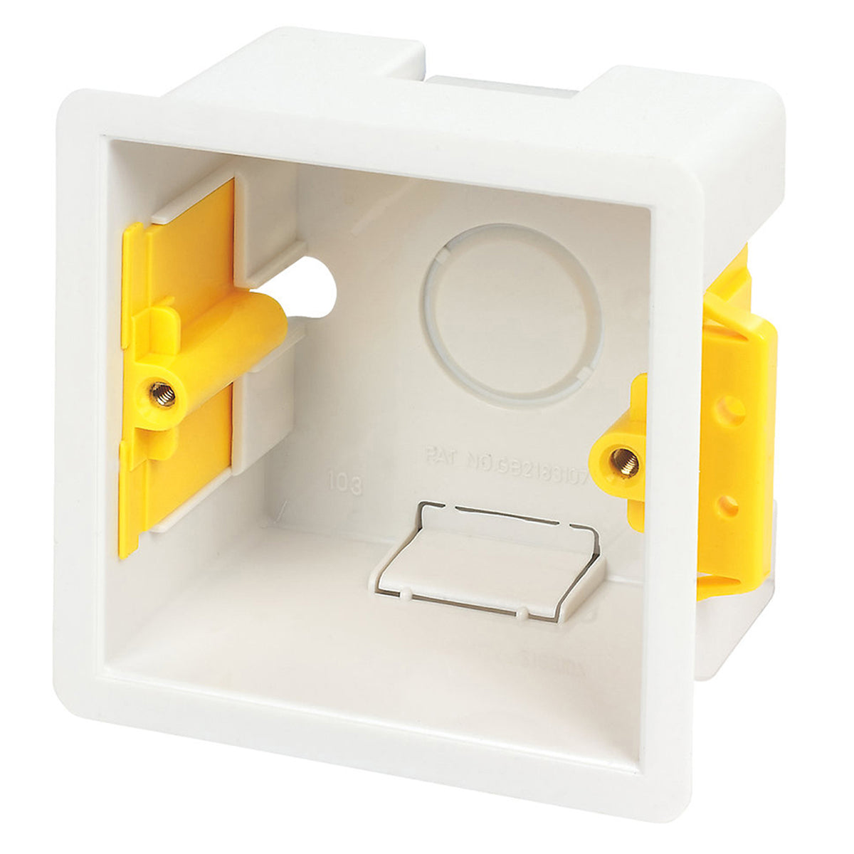 Round Rast Fix Box Appleby SB632 47mm Single Dry Lining Fast Fix Box 1 Gang Plasterboard ...