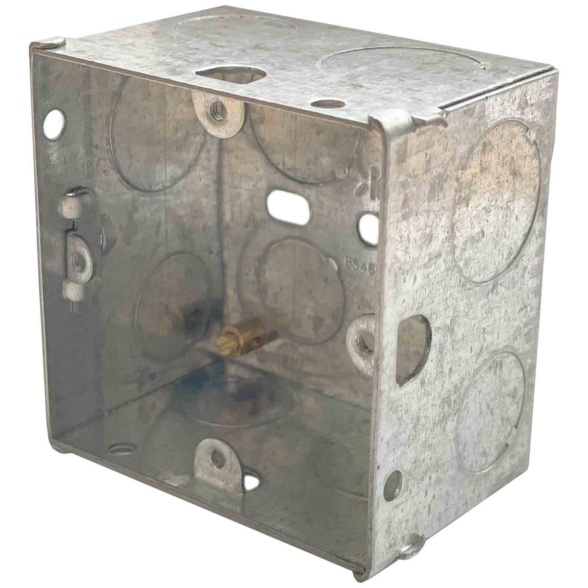 47mm 1 Gang Single Galvanised Steel Metal Back Box BG HGS06 — Masterlec