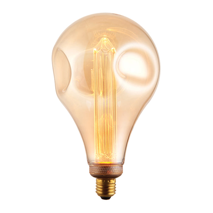 Endon XL E27 LED Dimple Globe Amber Tinted Glass Light Bulb 148mm dia 77085