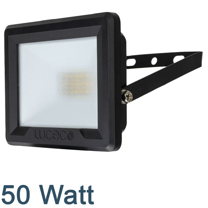 Luceco Eco Slimline LED Floodlight EFLD50B40 50 Watt 4000K IP65 Black