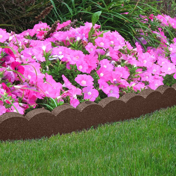 Primeur Terracotta Flexi Curve Lawn Edging 1.2m Scallop Curve Border
