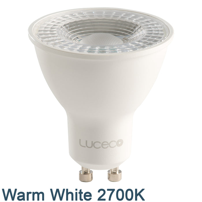 Luceco LGDW5W37P GU10 5W Warm White 2700K LED Dimmable Bulb