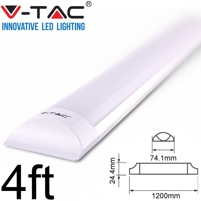 4ft V-TAC 40W LED Batten Tube Light Slim Fitting White 6400K 667 VT-8-40