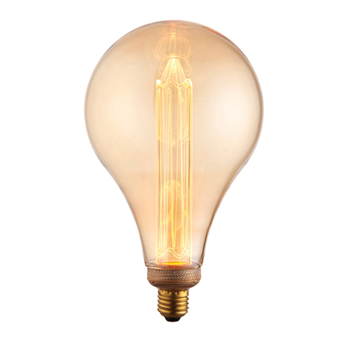 Endon XL E27 LED Globe Amber Tinted Glass Light Bulb 148mm dia 77084