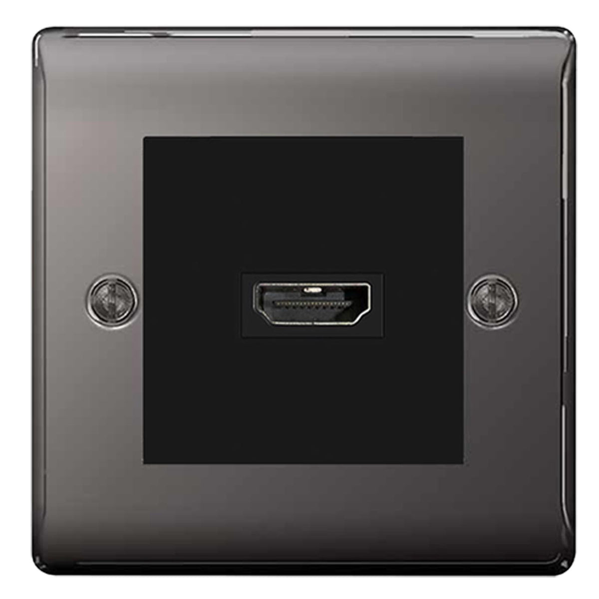 Presa HDMI Nichel Nero Senza Viti – BG Knightsbridge Inserto Nero FBNEMS2 NETHDMIBK - Foto 2