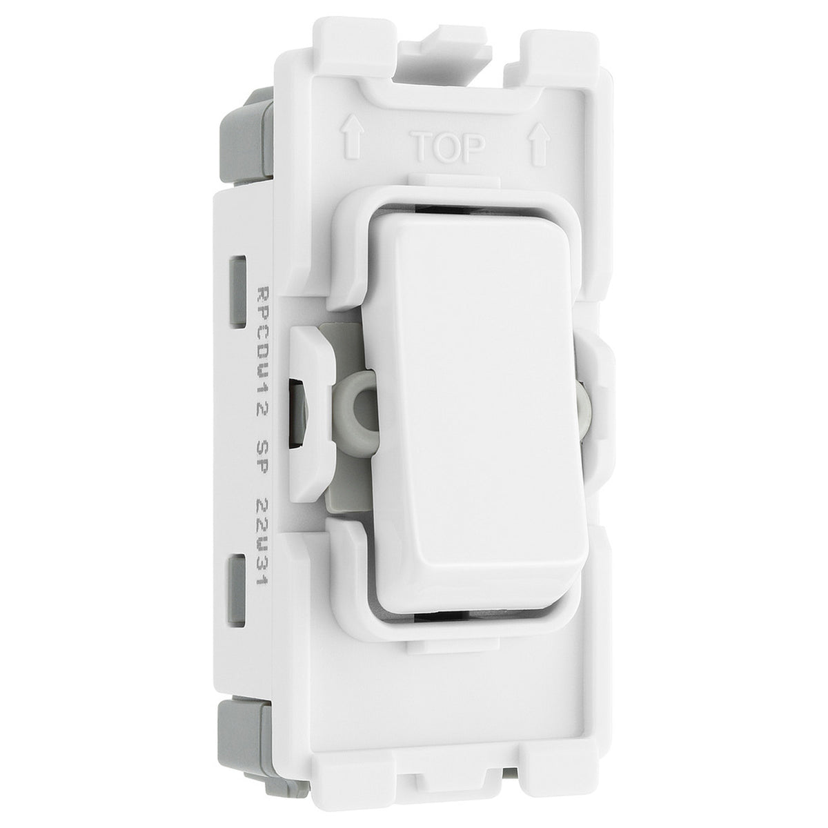 BG Evolve White RPCDW12 2 Way Single Pole Light Switch 20 Amp Grid Swi ...