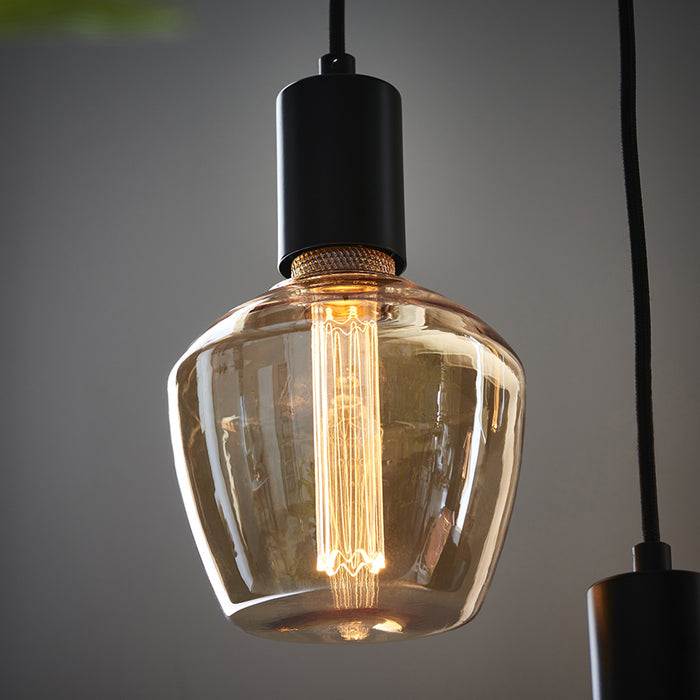 Endon Scandi 97179 E27 LED Lamp Amber Tinted Glass
