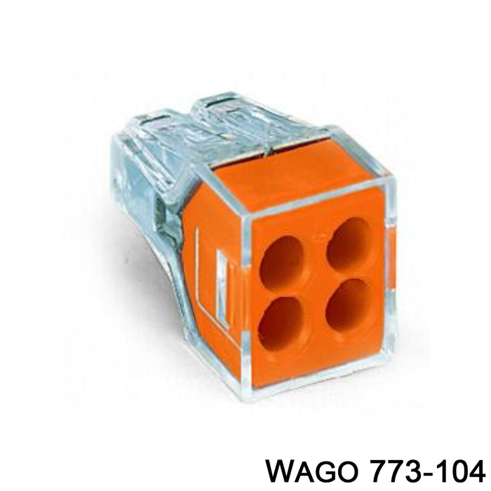 Wago 773-104 Push Wire Connector For Junction Boxes 2.5mm 4 Way