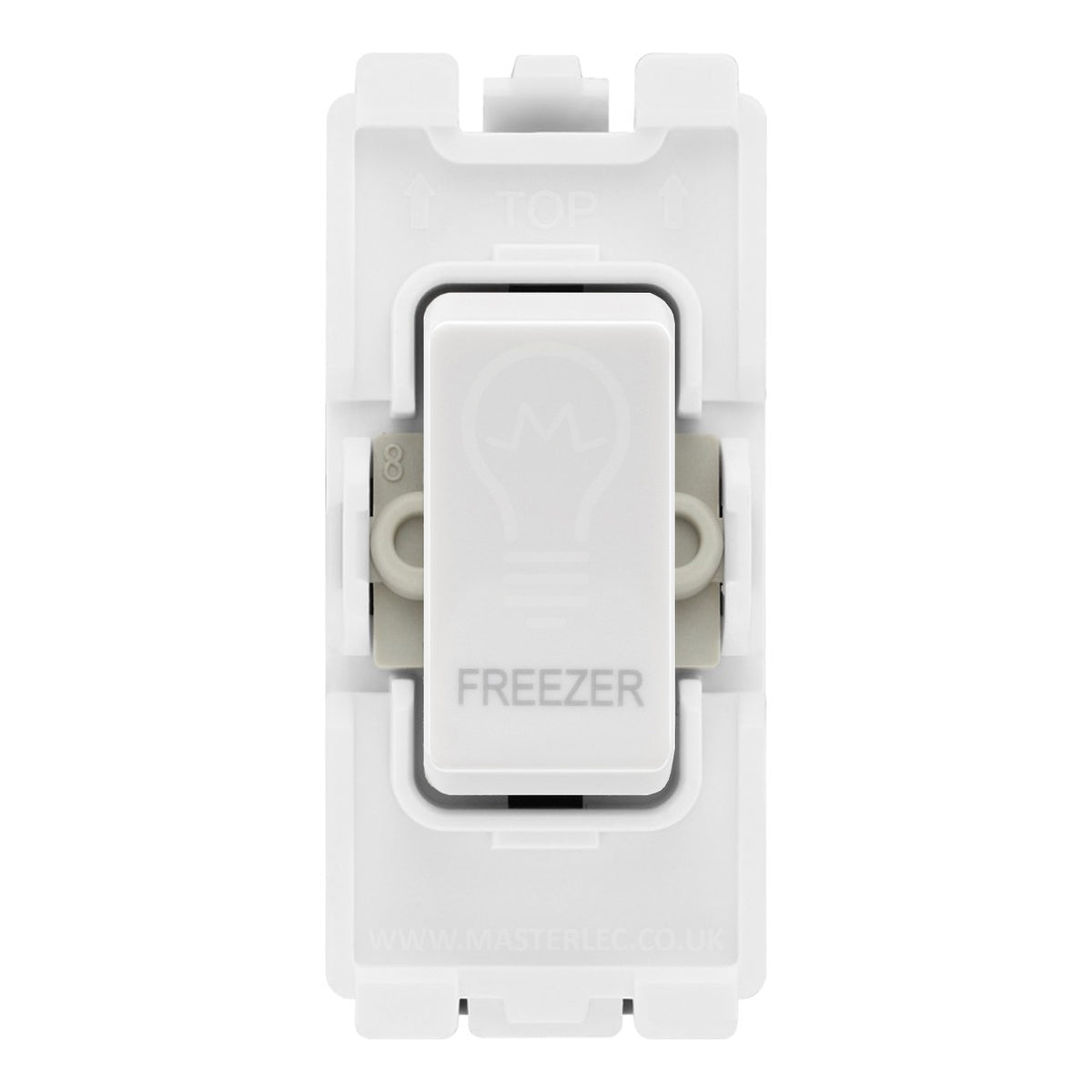 BG Nexus RRFZW White 20 Amp Double Pole Appliance Grid Switch Labelled ...
