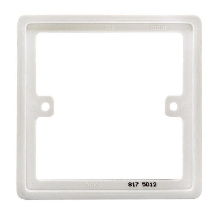 BG Nexus 817 White 1 Gang Single 10mm Depth Square Spacer Frame Back Box Plate 817-01