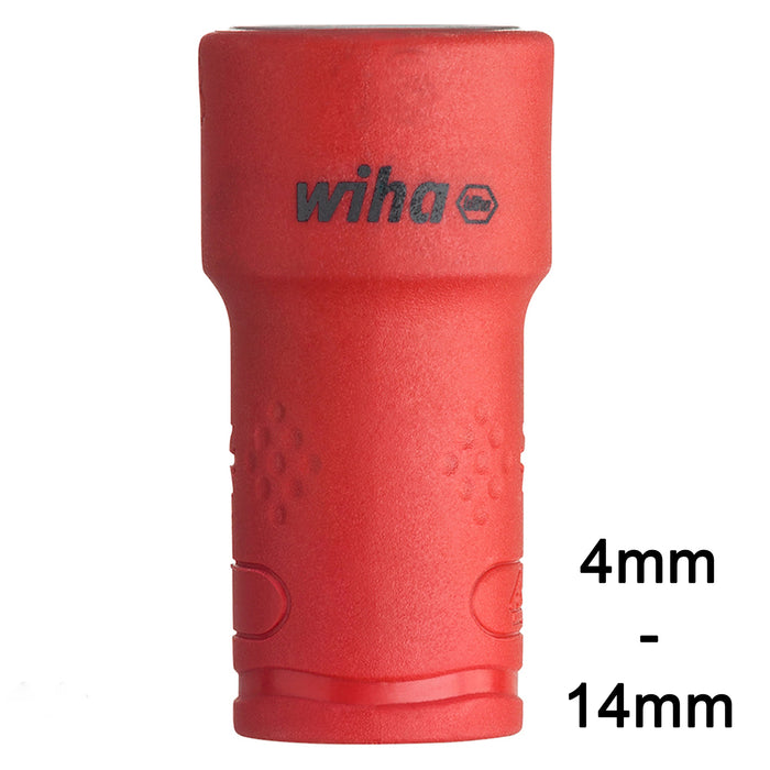 Wiha Insulated Nut Driver Insert With 1/4" Hex Head All Sizes Hex VDE