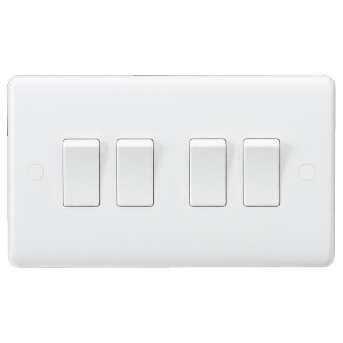 ML Accessories White Curved Edge 10AX 4G 2-Way Switch