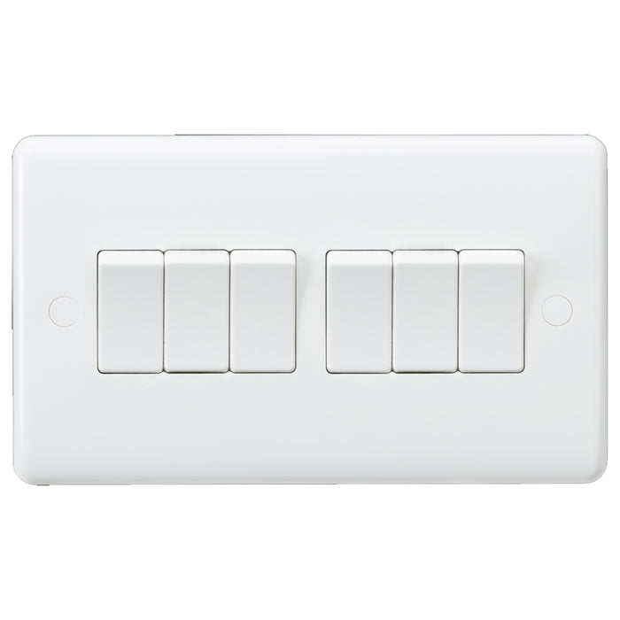 ML Accessories White Curved Edge 10AX 6G 2-Way Switch